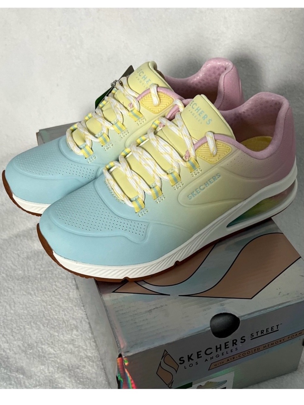 Skechers Uno 2 Color Waves Sneakers Womens 6 Pastel Vegan Shoes